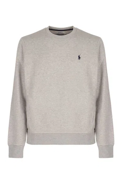 Polo Ralph Lauren Logo Detail Cotton Sweatshirt In Gray