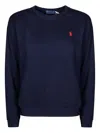 Polo Ralph Lauren Logo-detail Crew-neck Sweater In Blue