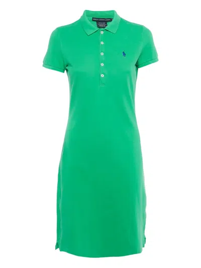 Pre-owned Polo Ralph Lauren Logo-detail Dress In Green