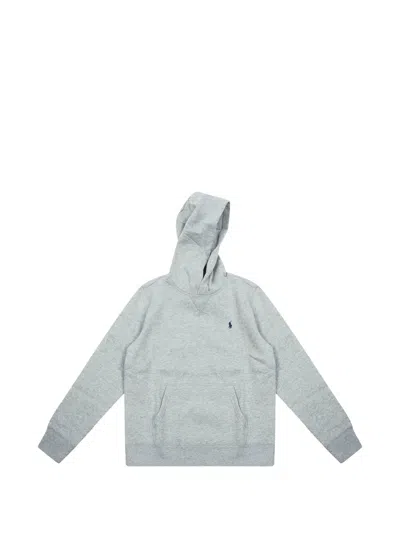 Polo Ralph Lauren Kids' Logo-detail Hoodie In Gray