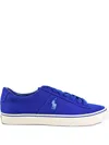 Polo Ralph Lauren Logo-detail Lace-up Sneakers In Blue