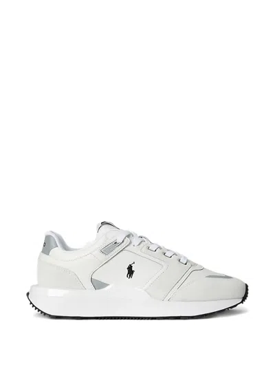 Polo Ralph Lauren Logo-detail Lace-up Sneakers In Gray
