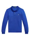 Polo Ralph Lauren Logo-detail Long-sleeve Polo Shirt In Blue