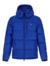 Polo Ralph Lauren Blue Polyester Down Jacket In Blue