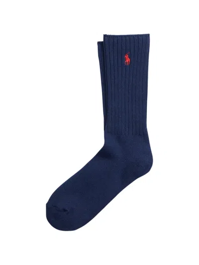 Polo Ralph Lauren Logo-detail Socks In Blue