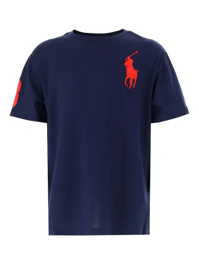 Polo Ralph Lauren Kids' Logo-detail T-shirt In Blue
