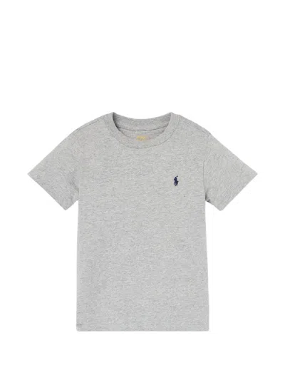 Polo Ralph Lauren Kids' Logo-detail T-shirt In Gray