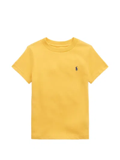 Polo Ralph Lauren Kids' Logo-detail T-shirt In Yellow