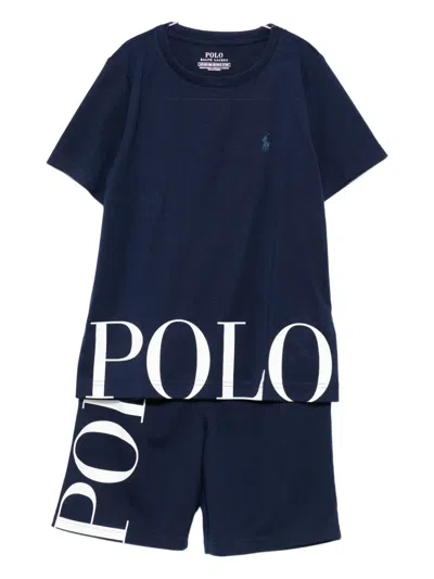 Polo Ralph Lauren Kids' Logo-detail Tracksuit In Blue