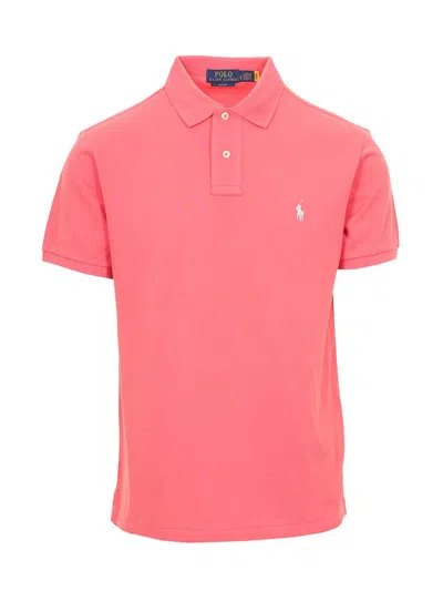 Polo Ralph Lauren Logo Detailed Polo Shirt In Pink