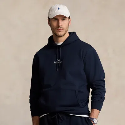 Polo Ralph Lauren Logo Double-knit Hoodie In Aviator Navy