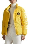 Polo Ralph Lauren Logo Down Puffer Jacket In Yellow