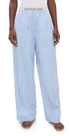 Polo Ralph Lauren Logo Elastic Pants White Cloud X Hydrangea In Blue