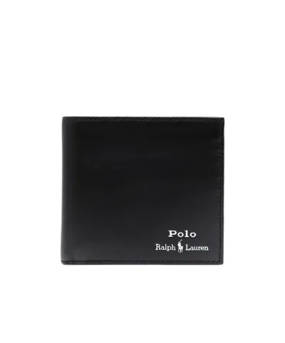 Polo Ralph Lauren Logo-embossed Bi-fold Wallet In Black