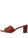 Polo Ralph Lauren Logo-embossed Block-heel Sandals In Red