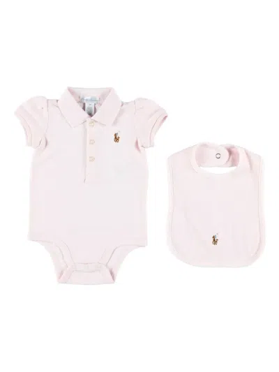Polo Ralph Lauren Logo-embroidered Babygrow Set In Blue