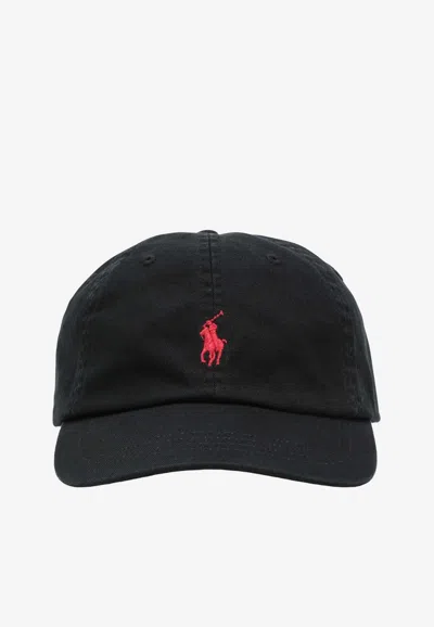 Polo Ralph Lauren Logo Embroidered Baseball Cap In Black