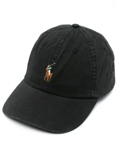 Polo Ralph Lauren Logo-embroidered Baseball Cap In Black