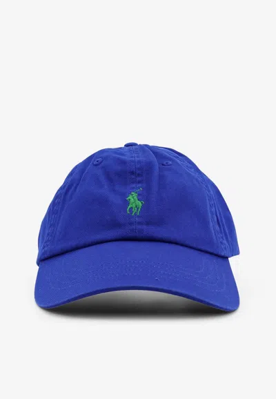 Polo Ralph Lauren Logo Embroidered Baseball Cap In Blue