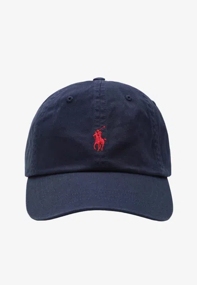 Polo Ralph Lauren Logo Embroidered Baseball Cap In Blue