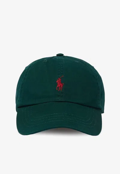 Polo Ralph Lauren Logo Embroidered Baseball Cap In Green