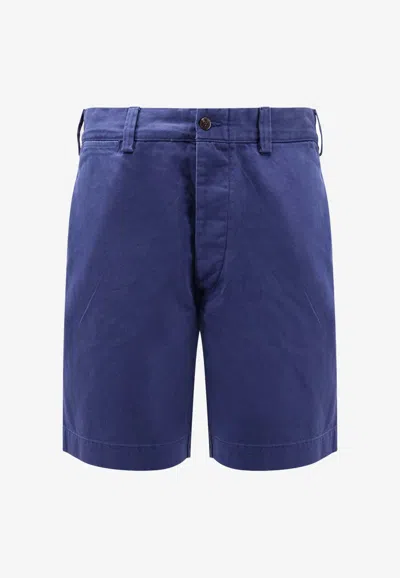 Polo Ralph Lauren Logo-embroidered Bermuda Shorts In Blue