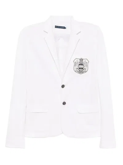 Polo Ralph Lauren Logo-embroidered Blazer In White
