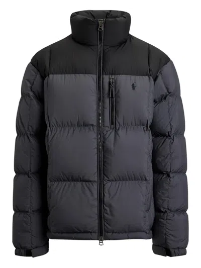 Polo Ralph Lauren Logo-embroidered Bomber In Black