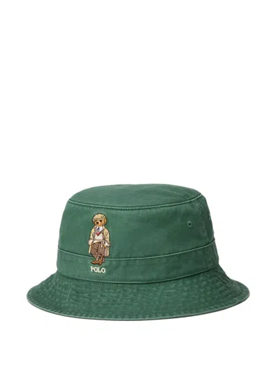 Polo Ralph Lauren Logo-embroidered Bucket Hat In Green
