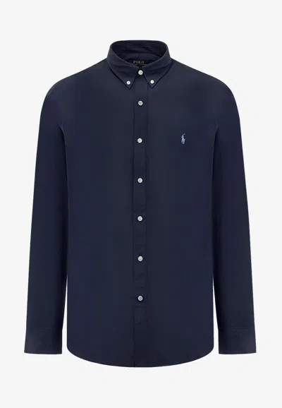 POLO RALPH LAUREN LOGO EMBROIDERED BUTTONED SHIRT