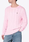 Polo Ralph Lauren Textured Cable Knit Sweater With Logo Embroidery