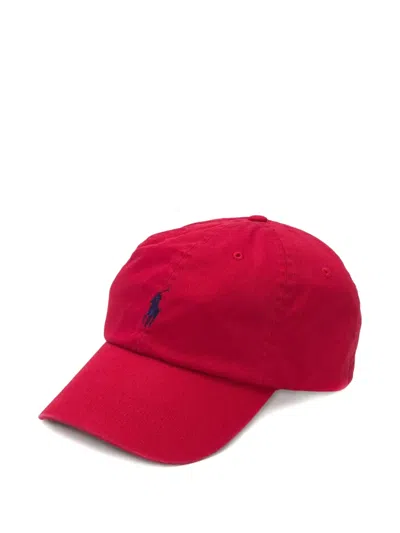 Polo Ralph Lauren Logo-embroidered Cap In Red