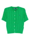 Polo Ralph Lauren Logo-embroidered Cardigan In Green