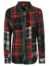 Polo Ralph Lauren Patchwork Design Long Sleeve Shirt In Patchwork Flannel