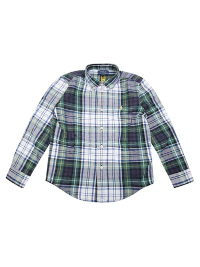 POLO RALPH LAUREN LOGO EMBROIDERED CHECKED SHIRT