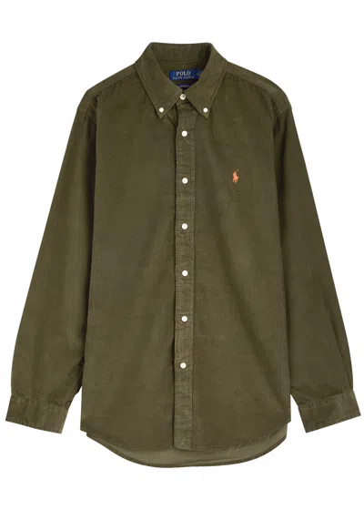 POLO RALPH LAUREN POLO RALPH LAUREN LOGO-EMBROIDERED CORDUROY SHIRT