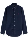 Polo Ralph Lauren Shirt Fitted Button-down Collar In Navy