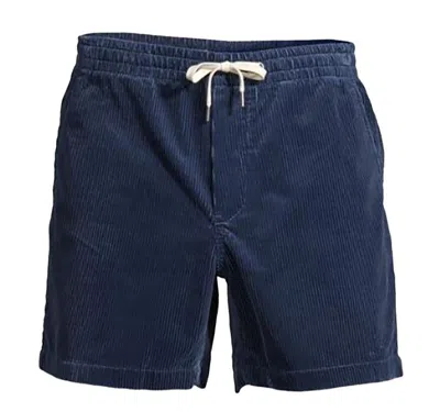 Polo Ralph Lauren Logo Embroidered Corduroy Shorts In Navy