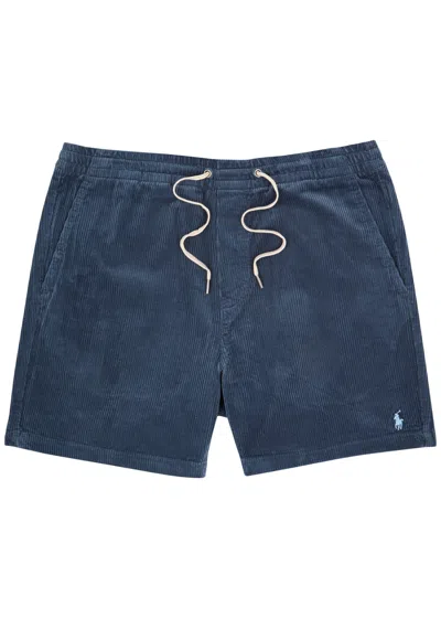 Polo Ralph Lauren Logo-embroidered Corduroy Shorts In Navy