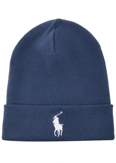 Polo Ralph Lauren Logo-embroidered Cotton Beanie In Blue