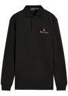 Polo Ralph Lauren Logo-embroidered Cotton-blend Polo Sweatshirt In Black