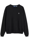 Polo Ralph Lauren Logo-embroidered Cotton-blend Sweatshirt In Black