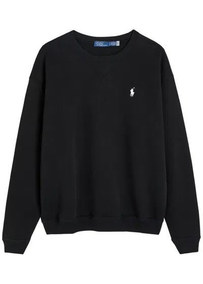 Polo Ralph Lauren Logo-embroidered Cotton-blend Sweatshirt In Black