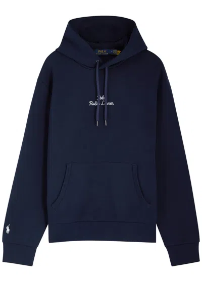 Polo Ralph Lauren Logo-embroidered Cotton-blend Sweatshirt In Navy