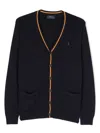 Polo Ralph Lauren Logo-embroidered Cotton Cardigan In Blue