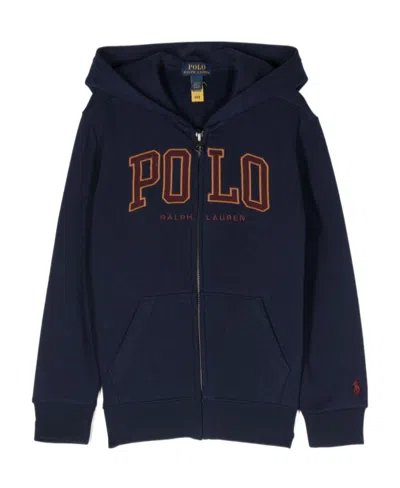 POLO RALPH LAUREN LOGO-EMBROIDERED COTTON HOODIE