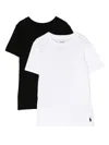 Polo Ralph Lauren Logo-embroidered Cotton-jersey T-shirt (pack Of Two) In Schwarz