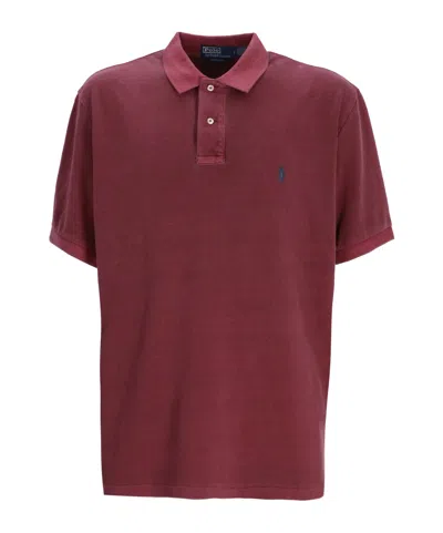 Polo Ralph Lauren Logo-embroidered Cotton Polo Shirt In Red