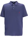 Polo Ralph Lauren Logo-embroidered Cotton Polo Shirt In Blue