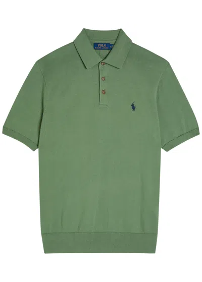 Polo Ralph Lauren Logo-embroidered Cotton Polo Shirt In Green